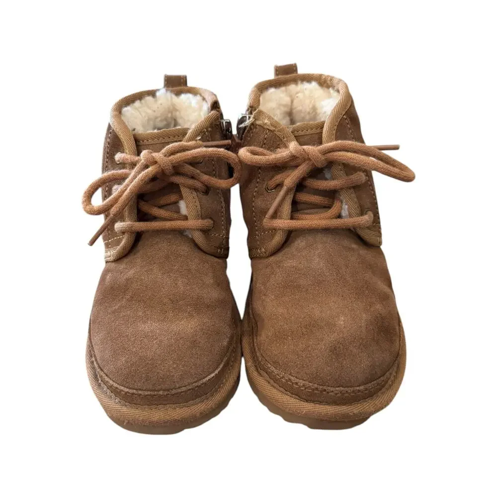 UGG Neumel II Chestnut Suede Ankle Boots Toddler Kids Size 12 w/ Box